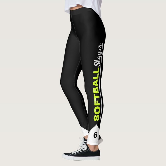 Custom Softball Slayer Leggings (Left)