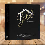 Custom Sold By Real Estate Agent Binder<br><div class="desc">This fun Sold design can be personalized with your name and contact details or other text on the cover.</div>