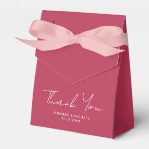 Custom Solid Colour Viva Magenta Script Template Favor Box