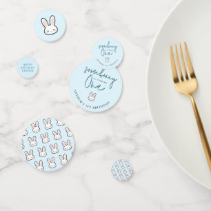 Custom Some Bunny is turning One 1st Birthday Confetti
