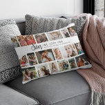 Custom Son 18 Photo Collage Lumbar Pillow<br><div class="desc">Discover our photo-centric scatter cushion,  an ideal gift for your son. Perfect for birthdays or christmas,  these pillows allows you to feature 18 photos as a sentimental keepsake. Emblazoned with a cheerful 'we love you' text,  you have the flexibility to change or delete the message to suit any occasion.</div>
