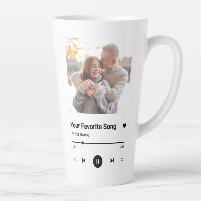 Custom Song Favourite Song One Photo  Coffee Mug (Right)