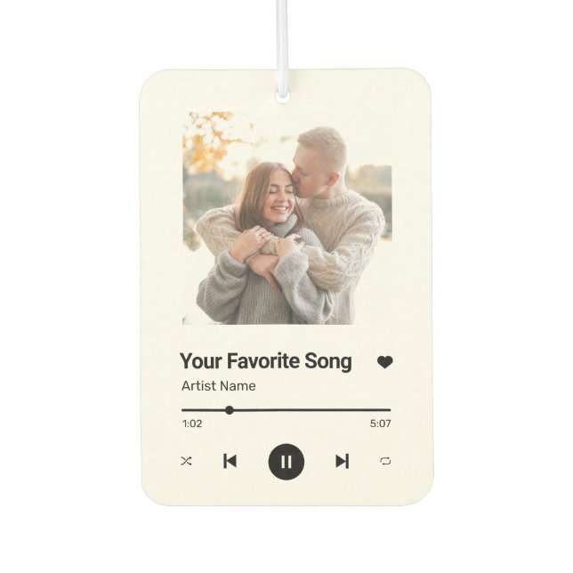 Custom Song Favourite Song One Photo  Coffee Mug L Air Freshener (Front)