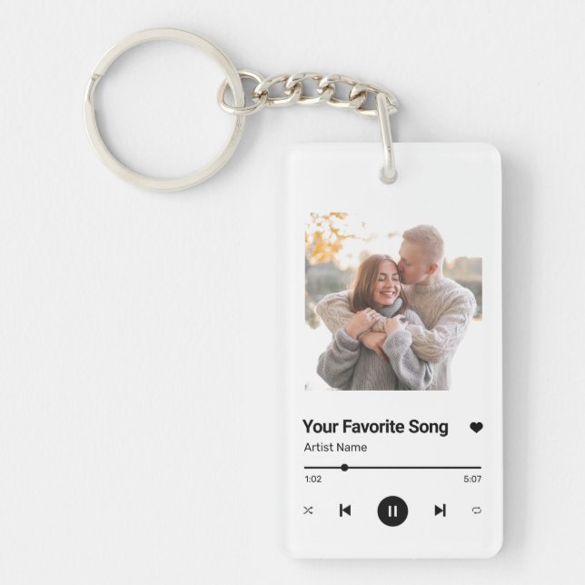 Custom Song Favourite Song One Photo  Coffee Mug L Keychain (Front)
