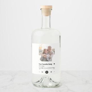 Custom Song Favourite Song One Photo  Coffee Mug L Liquor Bottle Label