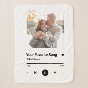Custom Song Favourite Song One Photo  Coffee Mug L Sherpa Blanket