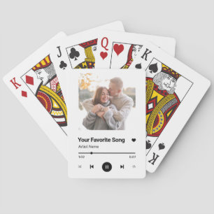 Custom Song Favourite Song One Photo  Coffee Mug Playing Cards