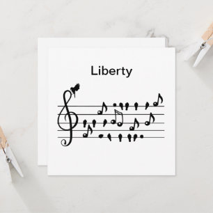 Custom Songbird Treble Clef Art
