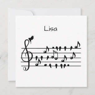Custom Songbird Treble Clef Art
