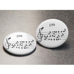 Custom Songbird Treble Clef Art Magnet