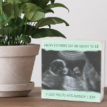 Custom Sonogram Photo Fathers Day Daddy to Be Mint Wooden Box Sign<br><div class="desc">This personalized wooden box sign is a trendy photo gift for a dad to be on father's day with your own sonogram picture. The wording is fully editable and reads "Happy Father's Day My Daddy to Be" I Love You to Bits Already | [year]". The photo template is set up...</div>