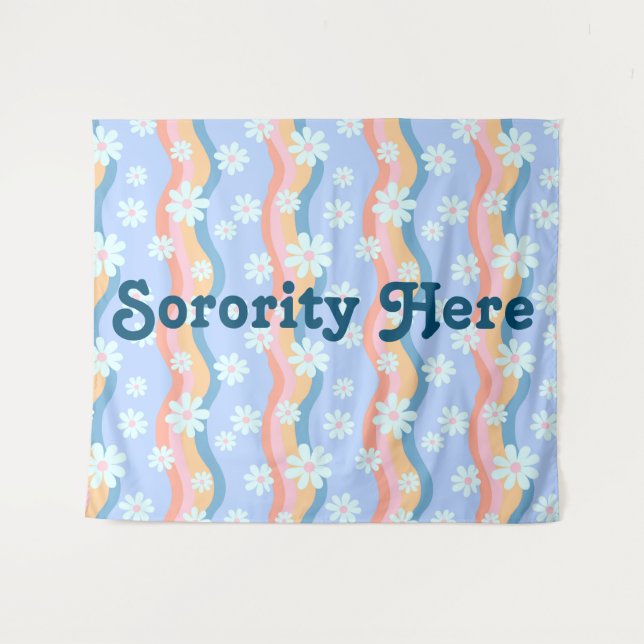 Custom Sorority House Tapestry Wall Decor (Front (Horizontal))
