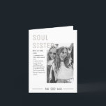 Custom Soul Sister Definition Birthday Card-Black Holiday Card<br><div class="desc">Looking for a personalized and heartfelt way to wish your Soul Sister a happy birthday? Look no further than this Custom Soul Sister Definition Birthday Card. This card features a beautiful design that can be customized with your own personal definition of what a Soul Sister means to you. With our...</div>
