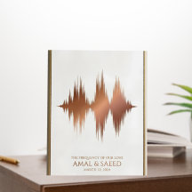 Custom Sound Wave Art –Foil Wedding Keepsake