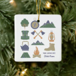 Custom Souvenir Camping Collage Campers Photo Ceramic Ornament<br><div class="desc">Easily add the name of your favourite campground and the state it's in on the front and your favourite photo from your camping trip on the back to create your own souvenir camping Christmas tree ornament or add a family name or other text to create your custom holiday decoration featuring...</div>