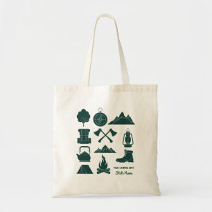 Custom Souvenir Camping Collage Campers Tote Bag