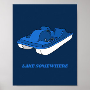 Custom Souvenir Pedal Boat Personalized Poster