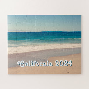 Custom Souvenir Photo Ocean Blue Scenic Beach Jigsaw Puzzle