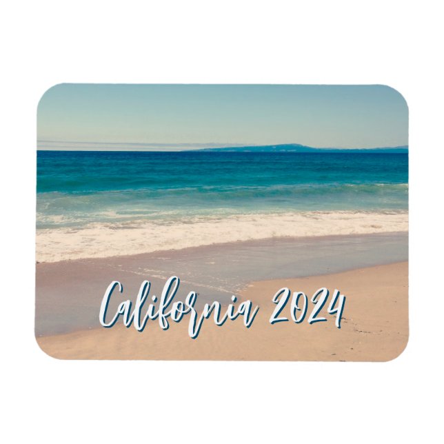 Custom Souvenir Photo Ocean Blue Scenic Beach Magnet (Horizontal)