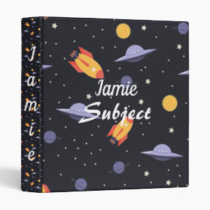 Custom. Space Rockets. Binder