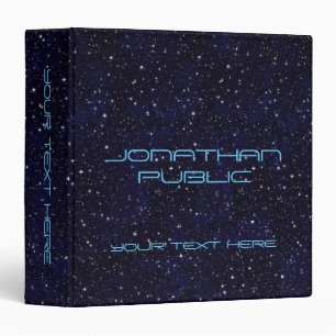 Custom Space Stars Universe Template Black Binder