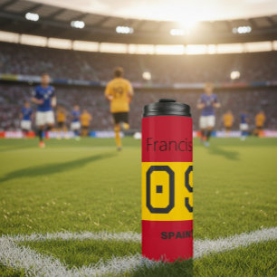 Custom Spain National Soccer Graphic Athlete  Thermal Tumbler