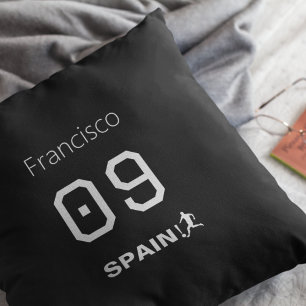 Custom Spain National Soccer Professional Mono Throw Pillow