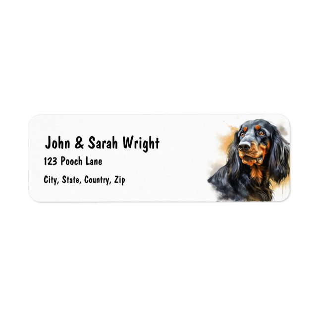 Custom Spaniel  Dog Address Label (Front)