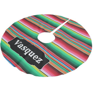 Custom Spanish Serape Mexican Blanket Personalized Brushed Polyester Tree Skirt