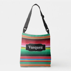 Custom Spanish Serape Mexican Blanket Personalized Crossbody Bag