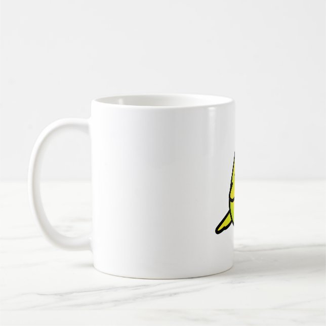 CUSTOM Sparky the Chubby Budgie Coffee Mug (Left)