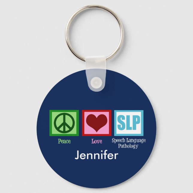 Custom Speech Language Pathology Keychain (Front)