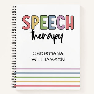 Custom Speech Therapy SLP Speech Pathologist  Notebook