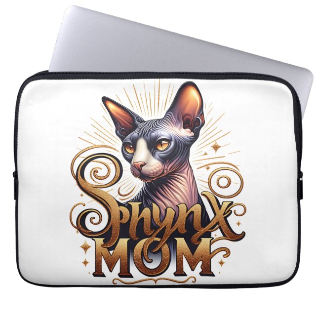 Custom Sphynx Cat Mom Mother's Day Laptop Case (Front)