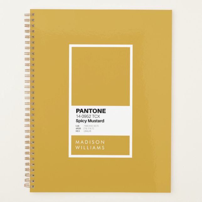 Custom Spicy Mustard Notebook | Personalized  Planner (Front)