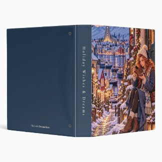 Custom Spine Reykjavik Icelandic Christmas 3 Ring Binder