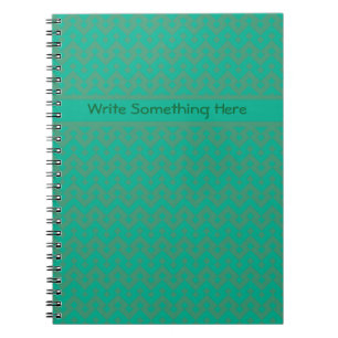 Custom Spiral Notebook, Emerald Green Geometric Notebook