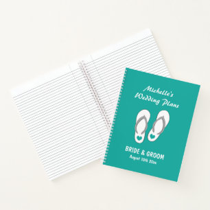 Custom Spiral Notebook for tropical wedding plans
