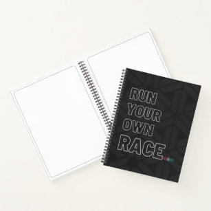Custom Spiral Notebook "Run Your Own Race"