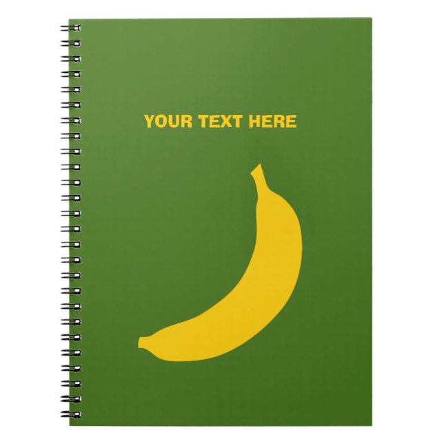 Custom spiral notebook with yellow banana cover (Front)