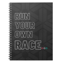  Custom Spiral Photo Notebook "Run Your Own Race"