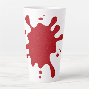 Custom Splash Tomato Red Latte Mug