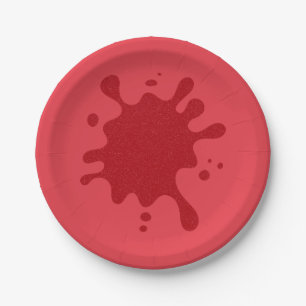 Custom Splatter Tomato Red Party Plates