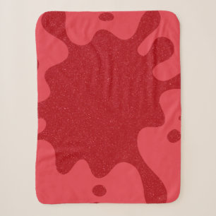 Custom Splatter Tomato Red Sherpa Blanket