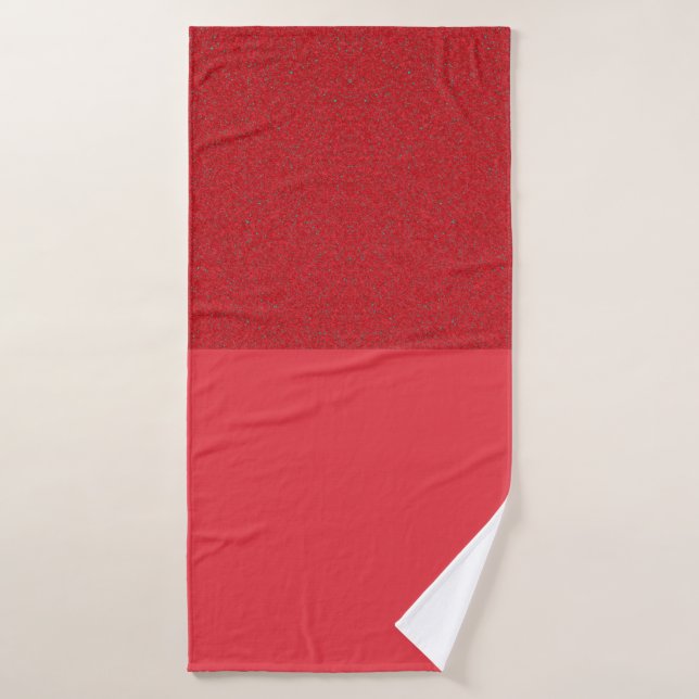 Custom Split–Design Speckled-Top Bath Towel (Bath Towel)