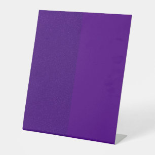 Custom Split Glitter & Matte Purple Pedestal Sign