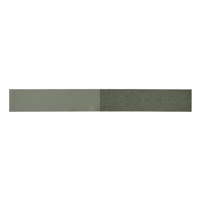 Custom Split Green Ribbon — Smooth to Textured Grosgrain Ribbon (Front)