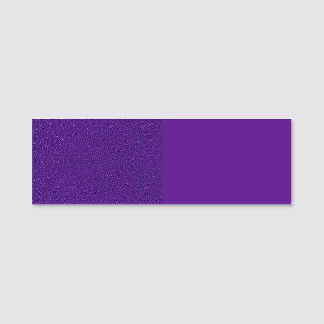 Custom Split Purple Glitter Classic Name Tag (Front)