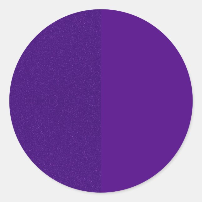 Custom Split Purple Round Sticker – Noise & Solid (Front)