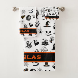 Custom spooky and funny Halloween Bath Bath Towel Set